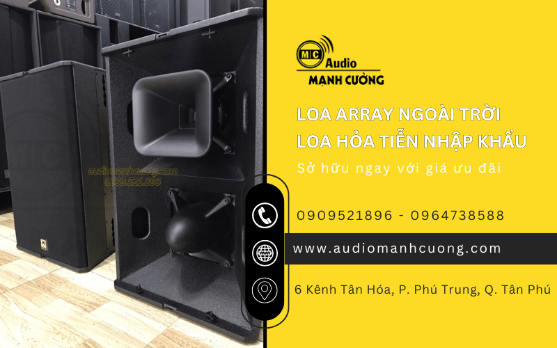 loa array v&agrave; loa hỏa tiễn 